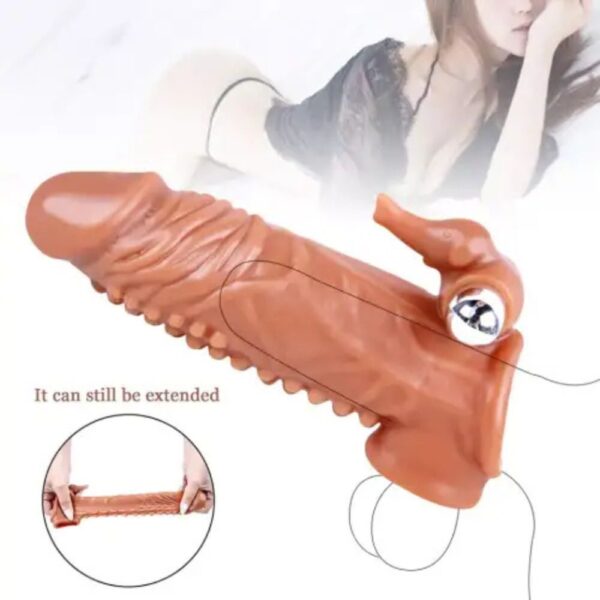 Male Reusable Condom Longer Penis Extender