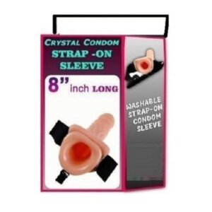 8 Inch Silicone Condom With Belt