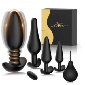 Linsecn Anal Butt Plug Set Sex Toys 5PCS Vibrating Butt Plug